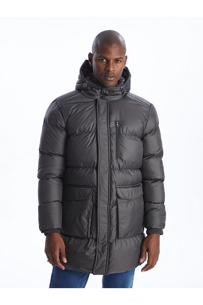LC Waikiki Ανδρικό πουπουλένιο παλτό με κουκούλα Standard Fit