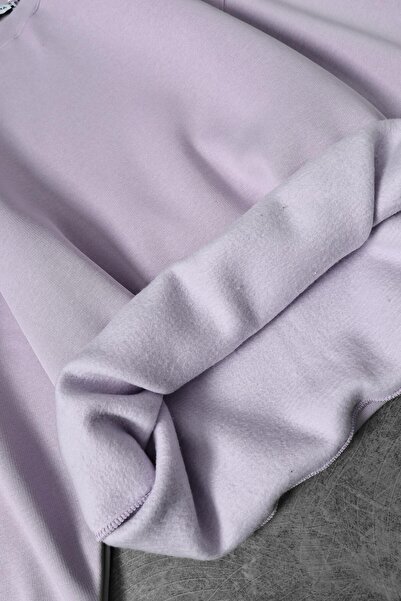 Slatra Чоловічий фіолетовий базовий светр з велосипедним коміром Oversize