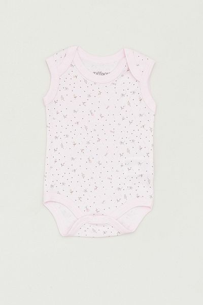 Fulla Moda Crew Neck Girl's Bodysuit - Printed