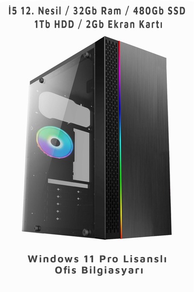 RAMTECH BİLGİSAYAR MANAGER İ5 12. Nesil/ 32Gb Ram/ 480 SSD/ 1Tb HDD/ 2Gb Gpu/ Windows 11 Pro Lisanslı Ofis Bilgisayarı