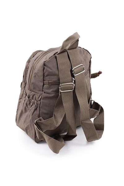 İMAKS Small Size Crinkle / Clinker Waterproof Fabric Multi-Compartment Casual Women's Backpack Mink 8317