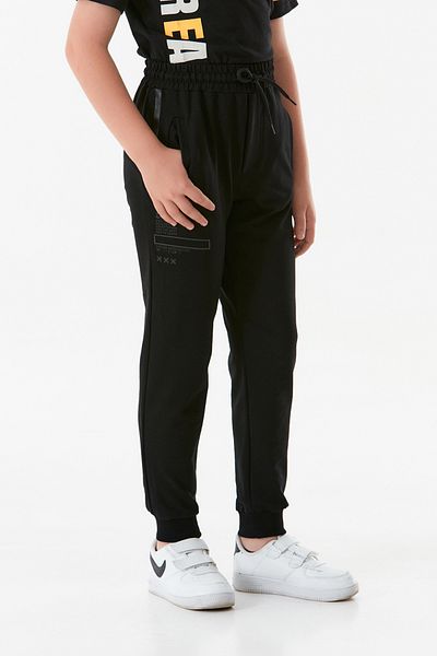 Fulla Moda Φούτερ Jogger για αγόρια - εμπριμέ και κορδόνια στη μέση
