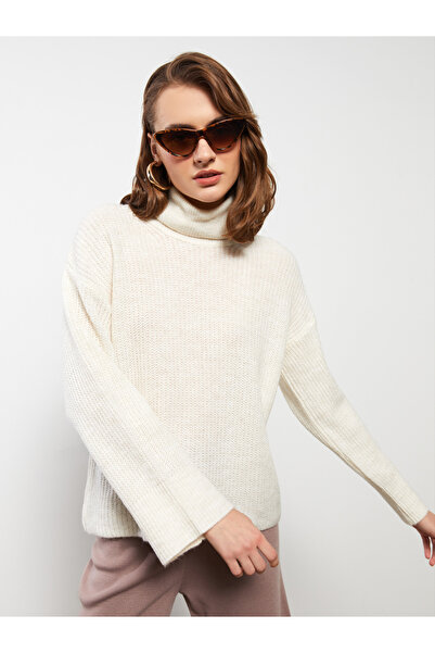 LC Waikiki Rolákový dámský úpletový svetr – pevný dlouhý rukáv