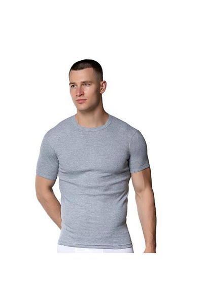 GÜMÜŞ Silver Men's Crew Neck Short Sleeve Undershirt Crew Neck Undershirt 4050
