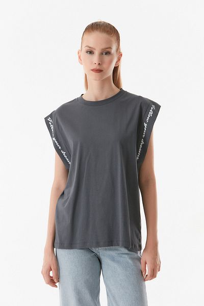 Fulla Moda Tricou casual cu gât crew - Imprimat