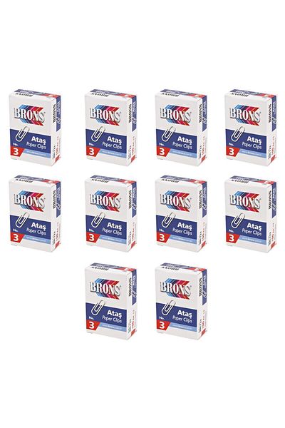 Brons Paper Clip No:3 Br-123 10 Boxes of 100