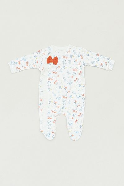 Fulla Moda Girl's Jumpsuit - Printed and Bow