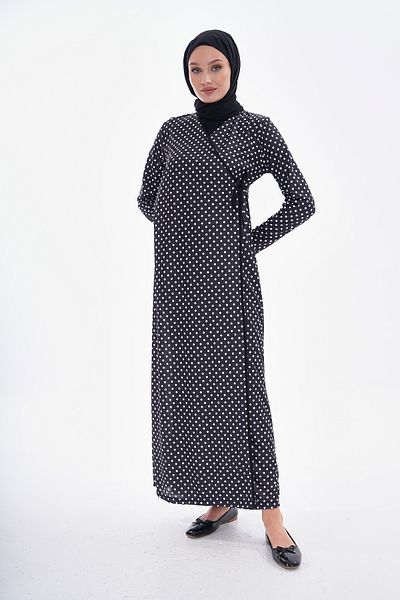 miss ledonna Polka Dot Side Tie Prayer Dress