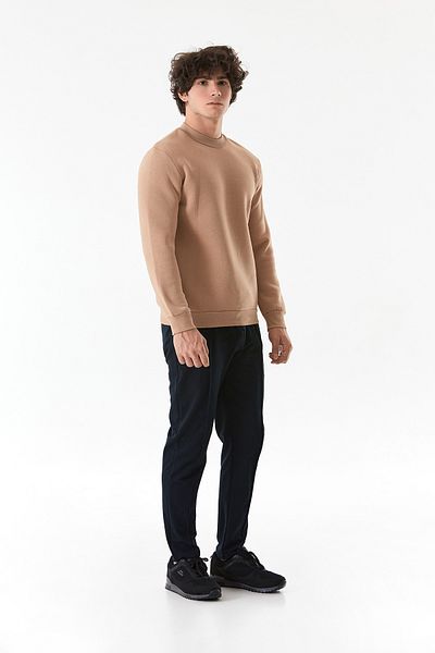 Fulla Moda Φούτερ με 3 νήματα Basic Crew Neck