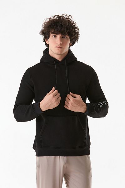 Fulla Moda Φούτερ με κουκούλα με 3 κλωστές καγκουρό
