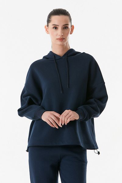 Fulla Moda Hooded Basic Waist Strap Sweatshirt