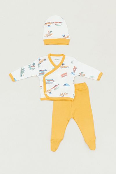 Fulla Moda 3-Piece Printed Double-Breasted Collar Suit for Boy