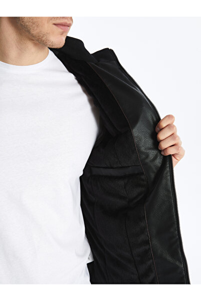 LC Waikiki Ανδρικό δερμάτινο μπουφάν Standard Fit