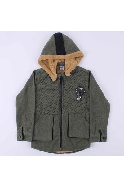 bebegen Μπουφάν για αγόρι Χακί Λούτρινο Ξυλοκόπο