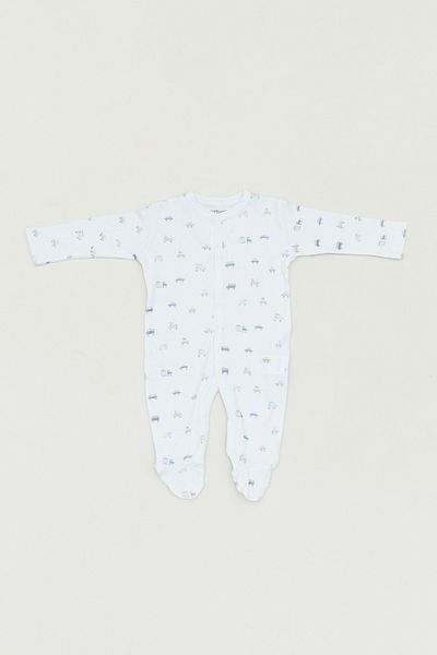 Fulla Moda Boy's Jumpsuit - Printed and Snap-On