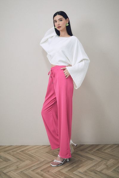 Fulla Moda Palazzo Fabric - Elastic Waist Trousers