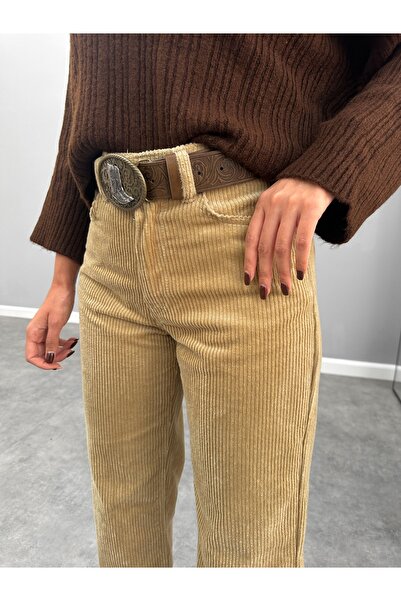 ESRAHELVACI Velvet Corduroy Straight Pants