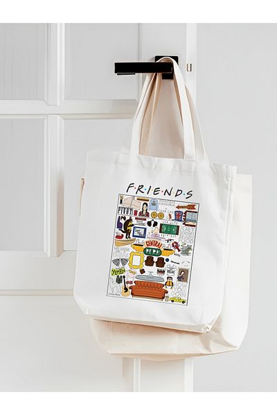 Cemira Friends Dizidesign Thick Canvas, Rips Cloth Bag, Shoulder Bag, Thick Tote Bag