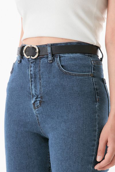 Fulla Moda Stylish Belt with Double Buckle