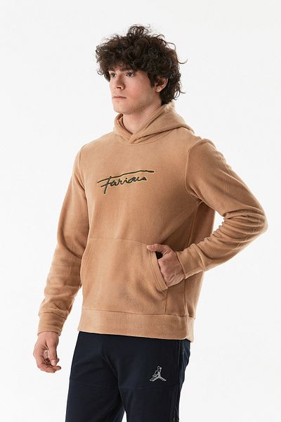 Fulla Moda Φούτερ Fleece με κουκούλα - Κέντημα με γράμματα και τσέπες καγκουρό
