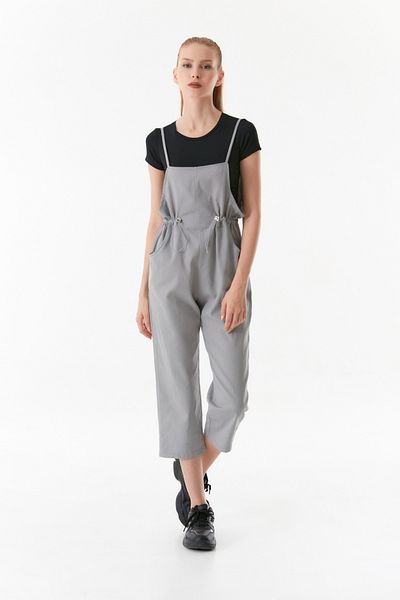 Fulla Moda Casual Jumpsuit - Rope Strap and Pocket