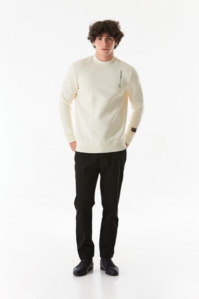 Fulla Moda 3 Thread Text Printed Crew Neck Sweatshirt