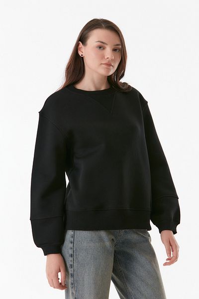 Fulla Moda Суитшърт с еластична талия с основен дизайн