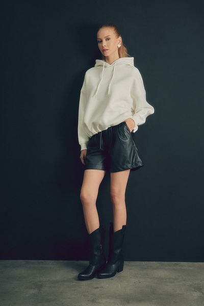 Fulla Moda Суитшърт с качулка и талията