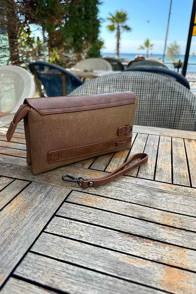 Dodo4men Top Quality Men's Tan Canvas Hand and Wrist Bag