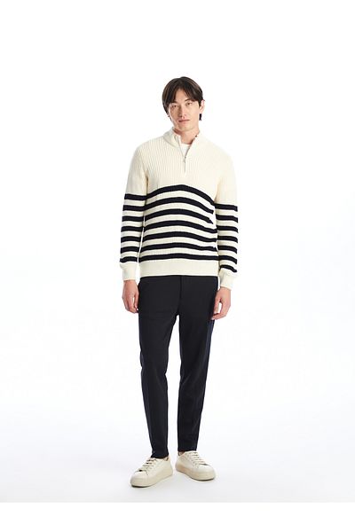 LC Waikiki Herren-Strickpullover mit Stehkragen und langen Ärmeln – W4ah88z8