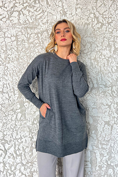 ModaPlaza Pulover lung și larg pentru femei - 4433