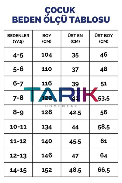 Tarık Girl's Thermal Long Sleeve Fabric Winter Warm Pajama Set