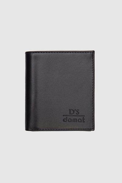 D'S Damat Черен портфейл от естествена кожа - обикновена кутия