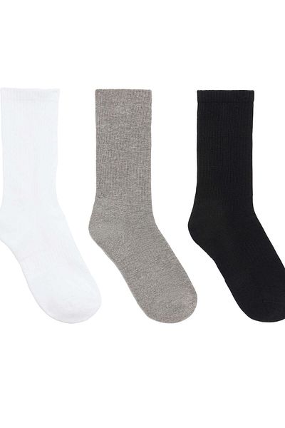 Oysho 3 pairs of cotton blend classic sports socks