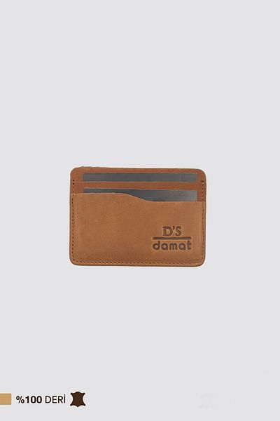 D'S Damat Портфейл от светлокафява кожа