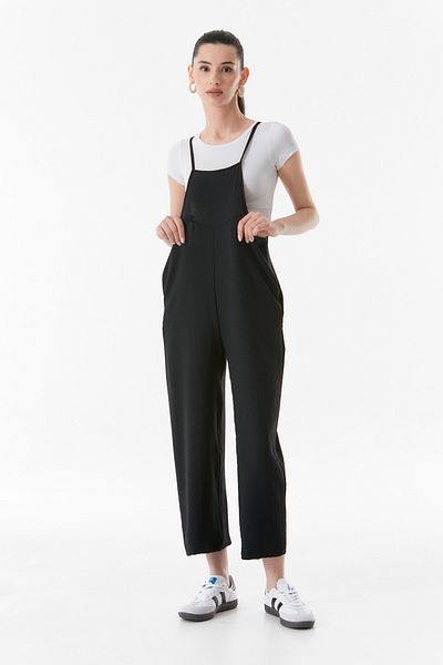 Fulla Moda Ayrobin Fabric Casual Jumpsuit - Rope Strap