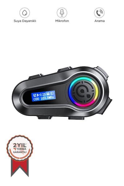 Torima Q10 Helmet Siyah LCD Ekranlı Bluetooth Motosiklet Kulaklığı Intercom