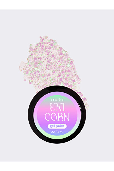 MOJO Kalıcı Oje Unicorn Jel No.22, Nail Art için, Yoğun Parlak Tırnak Jeli, 5 ml