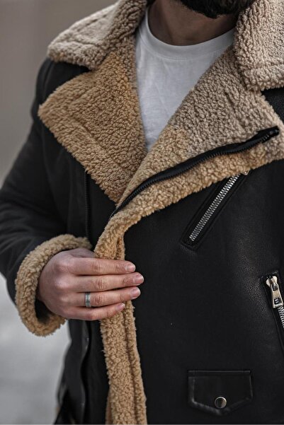 MODA Двобортне пальто з ламінованої шкіри