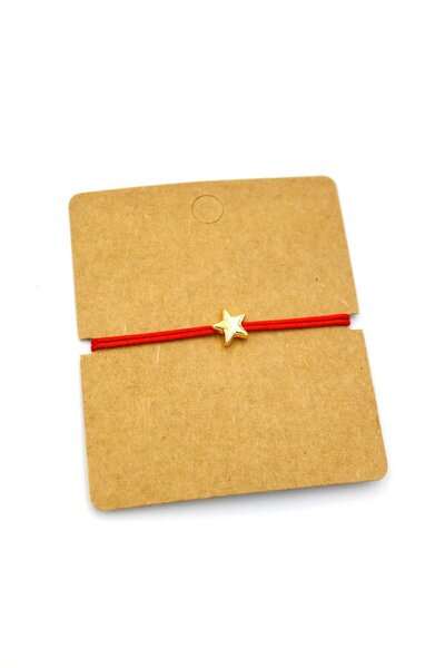 AychaAksesuar سوار على شكل نجمة باللون الأحمر