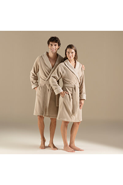 Chakra Eva Cotton Unısex Bornoz Koyu Bej