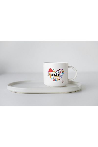 EYBaskı Tasarım Porcelain Teacher's Day Custom Print Nescafe Cup (You Can Print Name-From Problemy to Seller)