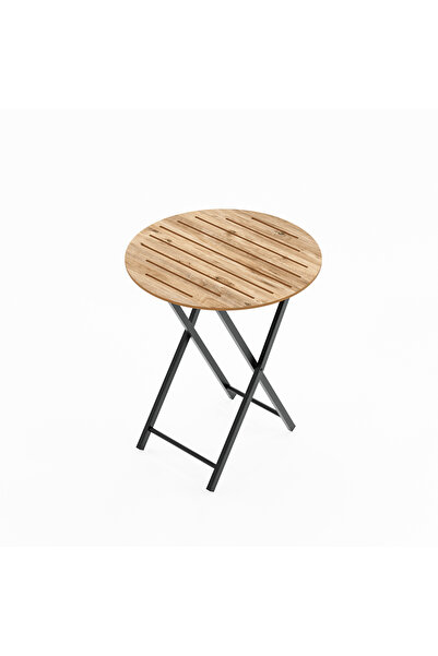 eportatif Bahçe Masası Katlanır Bistro Masa Yuvarlak Çam 1487