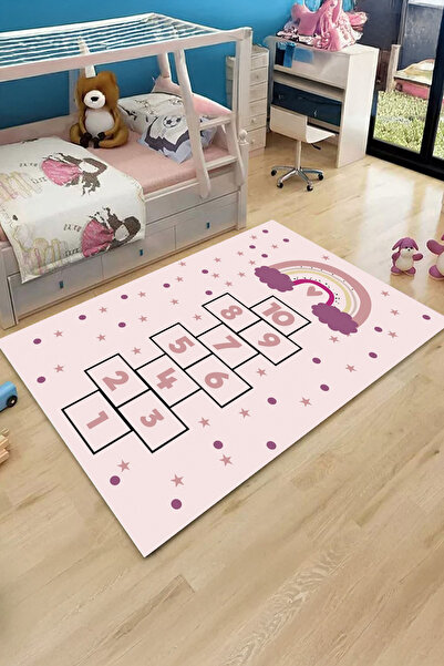 Bir Aksesuar Dijital Baskılı Yıkanabilir Dot Taban Kaymaz çocuk Halısı Bebek halı yolluk (62)