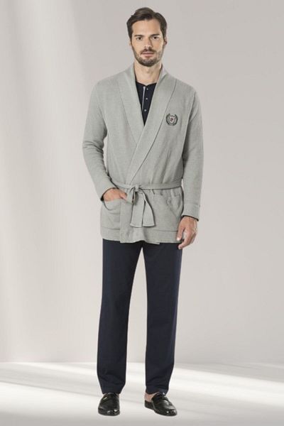Pierre Cardin Long and Short Knitwear Pajama Set - Groom Set