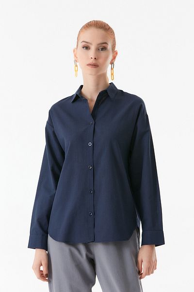Fulla Moda Long Sleeve Embroidered Back Shirt