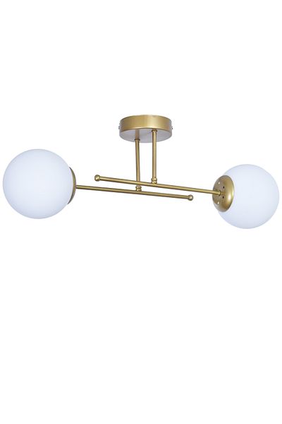 Modavize Beyza Modern Design Bedroom - 2-Piece Chandelier White Glass Living Room and Kitchen Antique Color