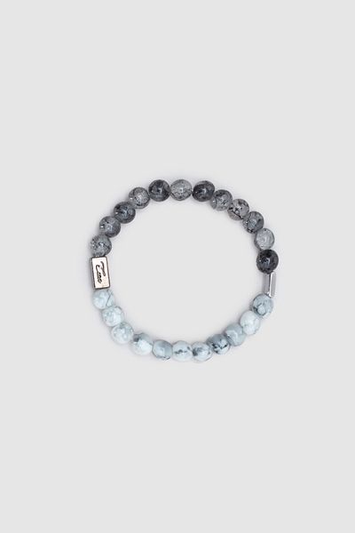 Twn Men's Bracelet - Bright White, Anthracite Glass