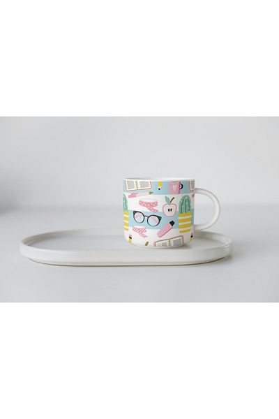 EYBaskı Tasarım Porcelain Teacher's Day Custom Print Nescafe Cup (You Can Print Name-From Problemy to Seller)