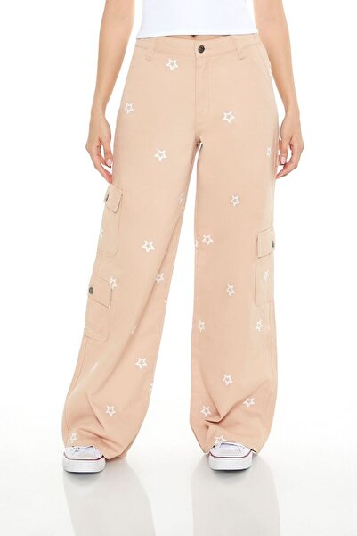 Forever 21 Yıldız Nakışlı Kargo Pantolon